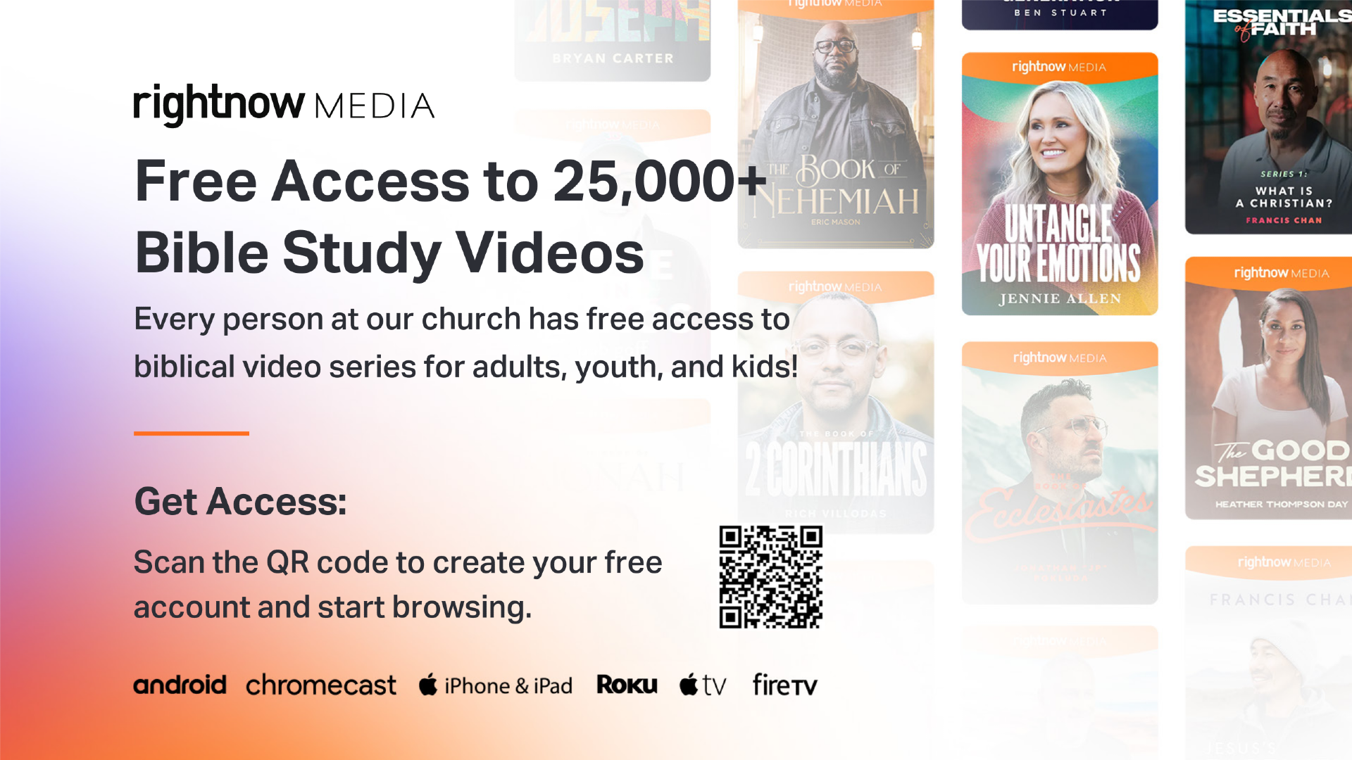 Join RightNow Media: Go to app.rightnowmedia.org/join/redfieldwesleyanchurch
