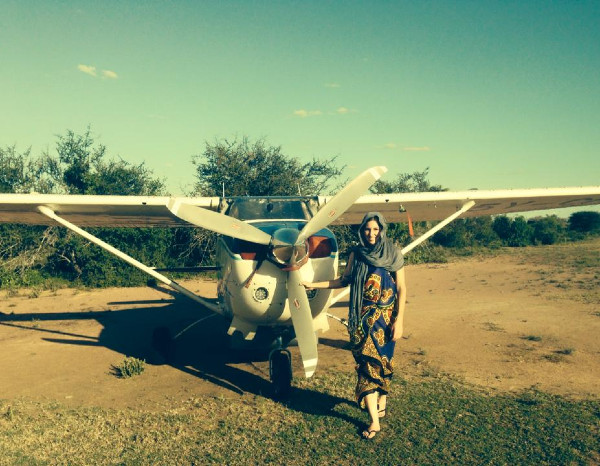 Lindsey Gray with plane