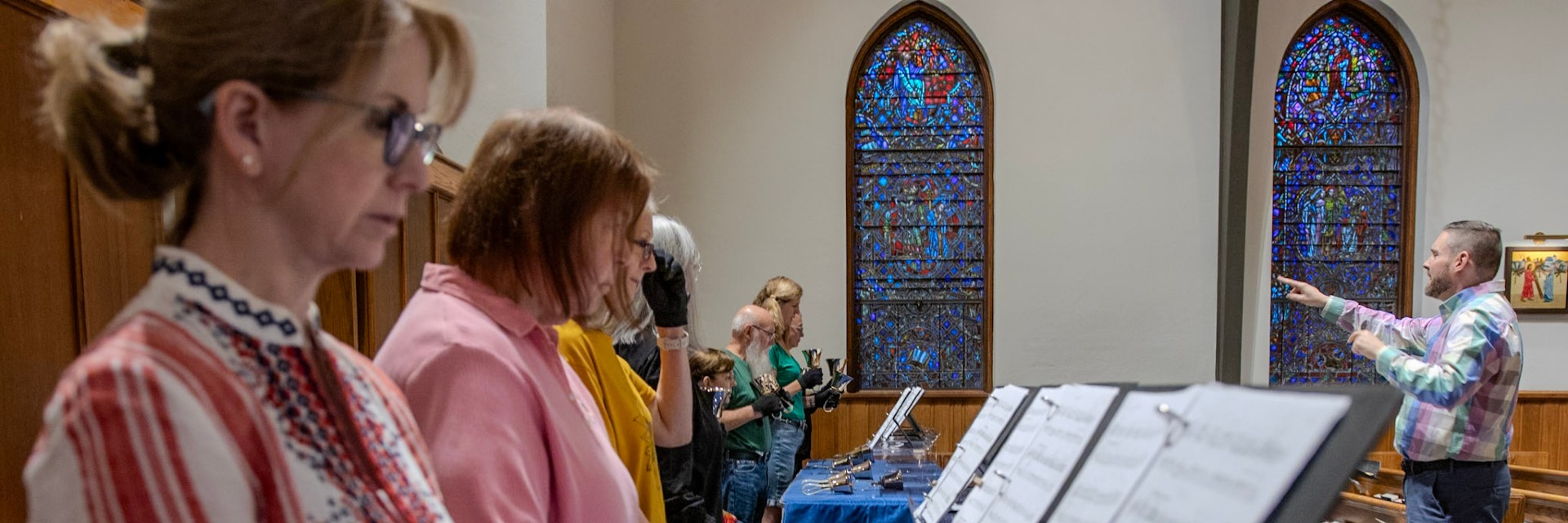 Handbells with Lori and Brennan